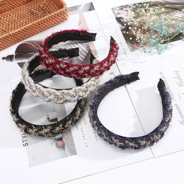 Fashion Braids Hairband Ribbon Burr Wide Headband Women Hair Head Hoop Bands Accessories For Girls Novelty Scrunchy Headdress