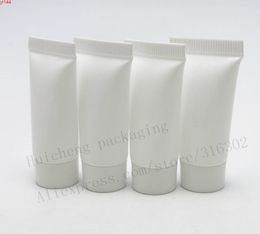 100 x Travel Empty Portable 5ml White Facial Cleanser Bottle Refillable Makeup Container Sample Bottles Soft Tubegood qualtity