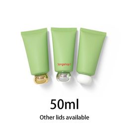 50ml Empty Plastic Squeeze Bottle Matte Green 50g Cosmetic Cream Cleanser Container Toothpaste Lotion Frost Tube Free Shippingfree shipping