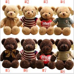 High quality DHL30cm Teddy Bear plush toy cute doll animal soft for kids children Christmas and Year gifts wholesale