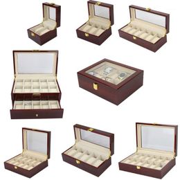 LISM Luxury Wood Storag Boxes 2/3/5/6/10/12/20 Watches Boxes Display Watch Box Jewellery Case Organiser Holder Promotion1
