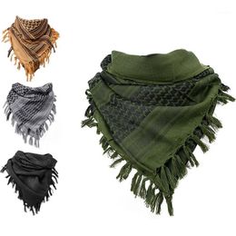 Cycling Caps & Masks Outdoor Hiking Scarves Military Arab Tactical Desert Scarf Army Shemagh With Tassel For Men Women