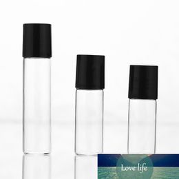 100pcs/lot 2ml 3ml 5ml transparent Perfume Glass Roll on Bottle with Glass/Metal Ball Brown Roller Essential Oil Vials