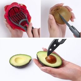 3 in 1 Avocado Keeper Storage Container Avocado Tool Avocado Slicer Shea Corer Butter Peeler Separator Kitchen Vegetable Tools