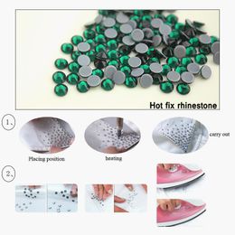 Loose Diamonds Jet Hematite Hot Fix Rhinestones Crystal Glass Iron On Rhinestones For Clothes Wedding Decoration SS6-SS30