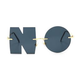 The Sunglasses Say NO Particularly Novelty Letter Design Interesting Party Eyewear Cool Street Fashion Glasses Wholesale