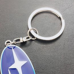 Popular 3D Metal Car Key Ring Brand Auto Keychains Car KeyChain Accessories Man Gifts Keyrings holder