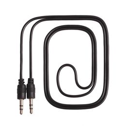 Wholesale 1m 3.5 mm pin to 3.5 mm pin stero audio cable Headphone Jack Black Colour