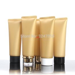100ml/g Empty Cosmetic Hose Soft Handcream Tube, Plastic Frosted Gold Facial Cleanser Squeezable Shampoo Containerhigh qualtity