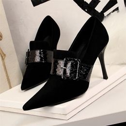 2021 new arrive women's high heels dress shoes office lady sexy black thin heel sandals beige 10cm heel shoe girls pointed toe soft 39 #P64