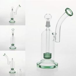 Royal Blue Glass bong Hookahs water pipes Joint Size 14.4mm glasss bong bubbler Tyre Perclator recycler two function dab oil rigs