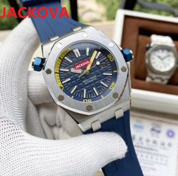 Factory 5A+ Mens Watches 42mm Automatic Mechanical Stainless Steel Case Blue Black Rubber Silicone Sapphire glass Super luminous WristWatches montre de luxe