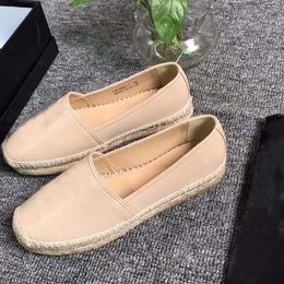 Women Sandals luxury Designer Shoes Quality Real cowhide Casual Shoe Boutique Noble Classic vintage Brand Espadrilles Flat sports sneakers size 34-42 With box