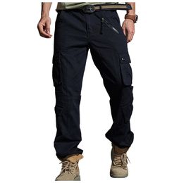 Men's Multi-Pockets Military Cargo Pants Army Fight Assault Tactical Combat Long Trousers Casual Straight Cotton Work Trouser LJ201007