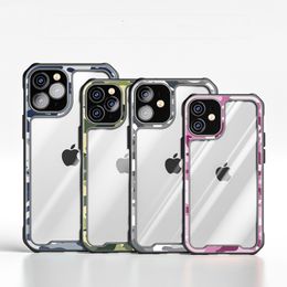 Camouflage Case for iPhone 12 Pro Max 11ProMAX 12MINI XR MAX PC+TPU Ultra Hybrid Comfort-Grip Protective Case Support Wireless Charging