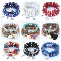 2021 Hot Fashion Ocean Style Multcolor Bracelet Sets Bohemian beaded bracelet Jewellery For women Free shipping