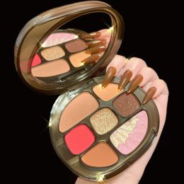 NUOMEISI Amber Long Lasting Natural 8 Colours Matte Shimmer Eyeshadow Palette Powder Work Daily Party Stage Eye Makeup