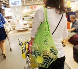 200pcs Mesh Bag Cotton Net Washable Reusable eco Friendly Vegetable Fruit Storage Shopping Bag with Mesh grocery bag