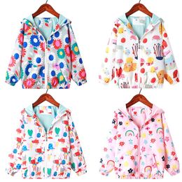 New Hoody Children Toddler Infant Kids Baby Boys Girls Long Sleeve Animals Hand Print Jacket Coat Hooded Outerwear 201106