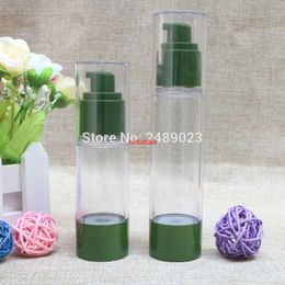30ml 50ml Green Packing Bottle Portable Airless Pump Dispenser Bottles For Travel Lotion Empty Cosmetic Containers 100pcs/lotpls order