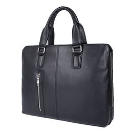 Multiple Compartment Men Bag Briefcase Genuine Leather Male Handbag Tote Men Laptop Briefcase Leather Shoulder Bags Business Bag
