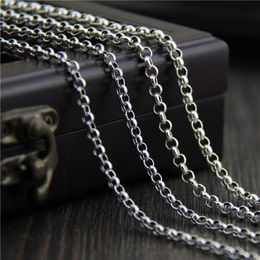 Thai Silver Women 3.0mm Trendy Silver Necklace 925 Sterling Silver Fashion Jewellery Women Men Link Chain Necklace Jewellery Making Q0531