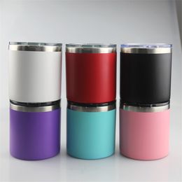 Cheapest! 18oz Office Coffee Mugs Spraying Plastics Stainless Steel Water Bottles 7 Colours Drinking Milk Cups With Lid A12