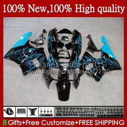 Body For HONDA CBR900 CBR893 cyan flames CBR 900 893 RR 94 95 1996 1997 95HC.118 CBR 893RR 900RR CBR900RR CBR893RR 1994 1995 96 97 Fairing