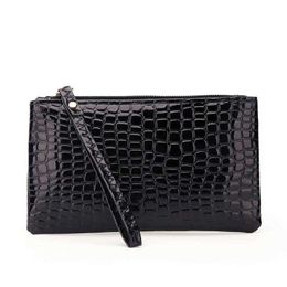 Moeda das mulheres bolsas moda carteira de crocodilo PU couro embreagem bolsa bolsa super qualidade lady saco