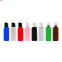 50ML X 50Pcs Empty Square Cosmetic Packaging Travel Bottles With Disc Top Cap Sample Display Bottle PET Skin Care Containerbest qualtity