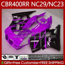 Bodywork For HONDA NC23 CBR400RR CBR400 RR 88-99 Body 66No.130 NC29 CBR 400 RR CC Purple black 1994 1995 1996 1997 1998 1999 400CC CBR 400RR 94 95 96 97 98 99 OEM Fairing Kit