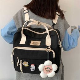 Teenage DCIMOR Backpack Lovely Multifunctional Girl Portable Travel Bag Female Small Schoolbag Insert Buckle Women Backpacks 202211