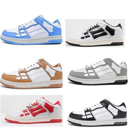 SKEL-TOP Sneakers Luxury Designer Men Spring Shoes Leather Bones Applique Upper EVA Footbed low-top Sport Shoe Fashionable Size 40 45
