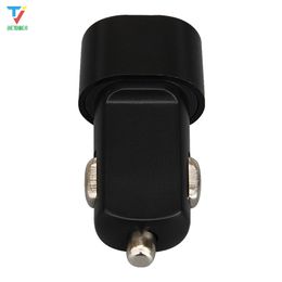 Frosted Flat black Dual USB Car Charger Adapter 2.1A Car cigaretter Phone Car USB Charger 2 Port for Samsung iPhone 50pcs/lot