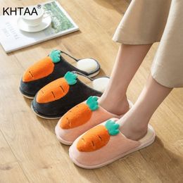 Women's Carrot Slippers Indoor Shoes Female Slipper Plush Cartton Winter Home Woman House Cute Comfortable Fashion Y201026 GAI GAI GAI