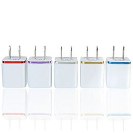 Высокое качество 5V 2.1 + 1A Double USB AC Travel US Wall Charger Plug Адаптеры Двойные зарядные устройства для Samsung Galaxy HTC Адаптер для смартфона
