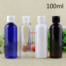 100ml Empty Lotion Bottle Makeup Essence Water Cosmetic Travel Container Plastic Flip cap Blue Green White Brown Free Shippingshipping
