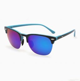 Fashion Sunglasses Frames Design Square Mirror Polarised Men Half-rim Ultralight Anti UV