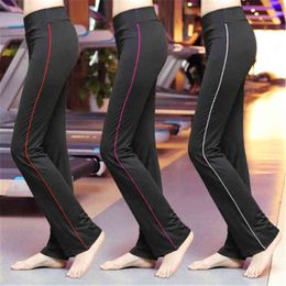 2021 New Women Yoga Pants Solid High Waist Yoga Leggings Dancing Fitness Lady Sports Trousers Loose Sports Wear S-XXL H1221