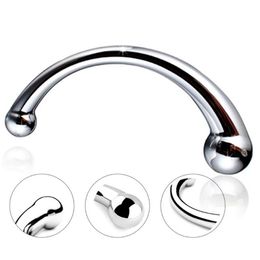 Stainless Steel Metal double Ended Dildo Penis G Spot Wand Massage Anal butt Plug prostate massager P-Spot sexy toy For Women Men