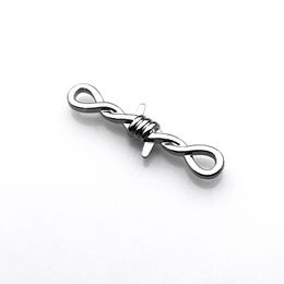 100pcs/lot Silver Plated Thorns Metal Connectors Pendant Gothic Necklace Bracelet DIY Charm Jewelry Handicraft Making 34*9mm
