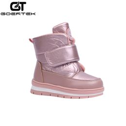 GT Girls Boys Winter Snow Boots Kids Warm Waterproof Anti-slip Anti-Collision Hight-Cut Outdoor Shoes Children 22-27 211227