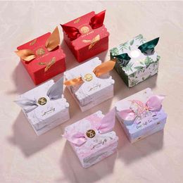 New Multicolor Wedding Favour and Gift Box Sweet Paper Candy Box Bags for Wedding Decoration Baby Shower Birthday Party Supplies Y220106