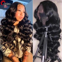loose deep virgin hair UK - Lace Wigs 13x4 Loose Deep Wave Front Wig 30 Inch HD Frontal With Baby Hair 5x5 Body Closure For Black Women