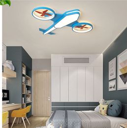 Children's room chandelier boy creative airplane lamp bedroom LED eye lamp living room lamp girl cartoon room modern chandelier