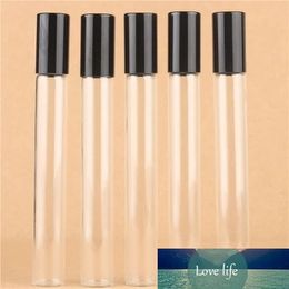 500pcs/lot 10ml Clear Glass Essential Oil Roller Bottles with Glass Roller Balls Aromatherapy Perfumes Lip Balms Roll On Bottle