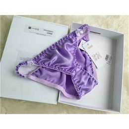 5 Paket 100% Saf İpek Kadın Seksi Bikini Külot Külot Iç Çamaşırı Lingerie MS001 201114