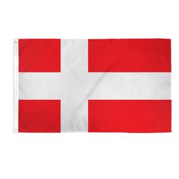Denmark Flags Country National Flags 3'X5'ft 100D Polyester With Two Brass Grommets