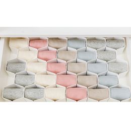 4 Colours Useful Honeycomb Drawer Divider Partition Storage Organiser Underwear Socks Clapboard DIY Grid Plastic Drawer Separator Y200111