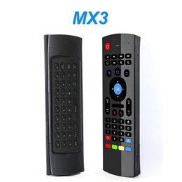MX3 X8 العالمي 2.4 جرام لاسلكي ماوس الهواء الدوران الاستشعار مصغرة لوحة المفاتيح التحكم عن بعد لجهاز الكمبيوتر الروبوت التلفزيون مربع على الوجهين